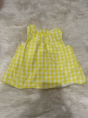 Jacadi Yellow & White Gingham Sleeveless Top size 24M
